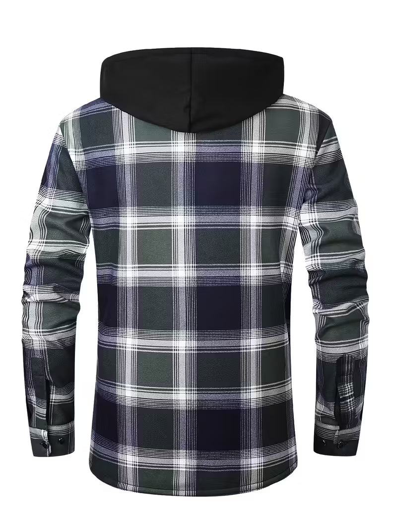 Herre fleece-foret hættetrøje – Afslappet & Sporty