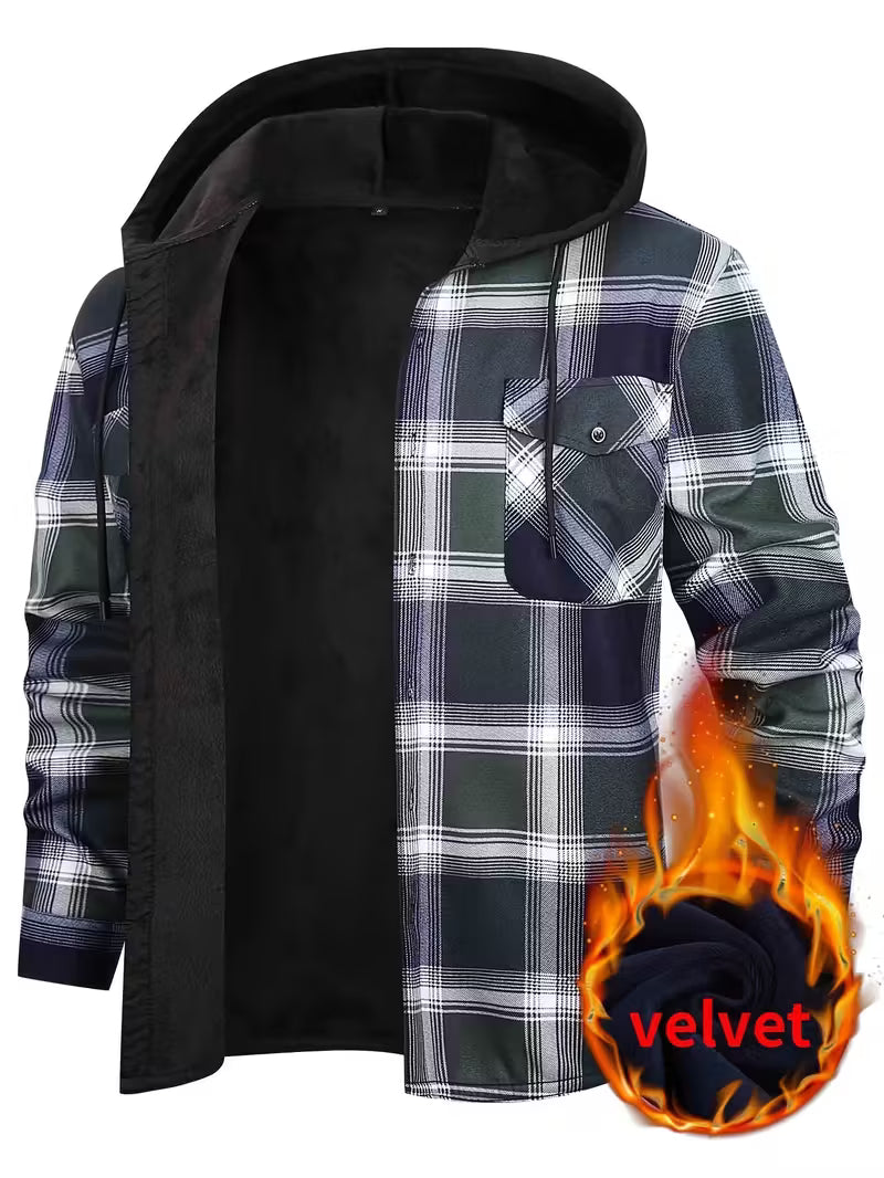 Herre fleece-foret hættetrøje – Afslappet & Sporty