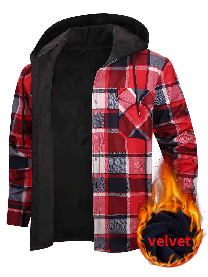 Herre fleece-foret hættetrøje – Afslappet & Sporty