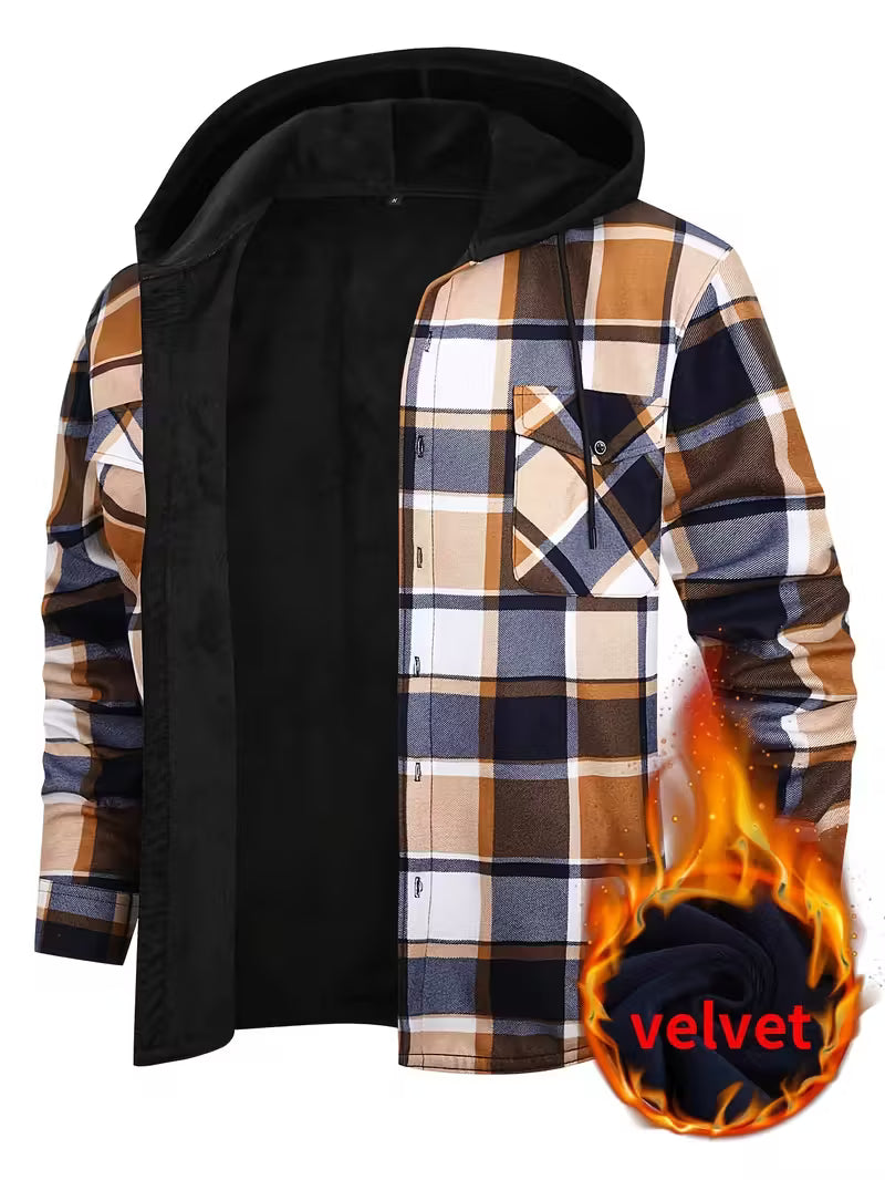 Herre fleece-foret hættetrøje – Afslappet & Sporty