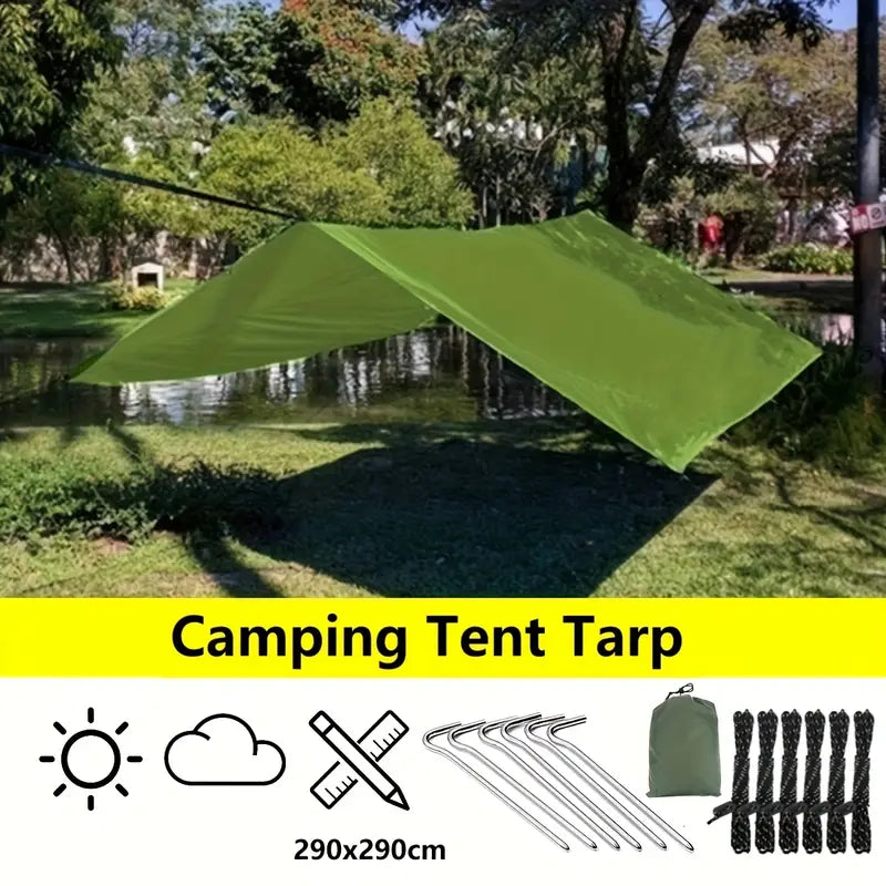 114"x114" Camping Hammock Tarp – Letvægts Solsejl & Tilflugtssted