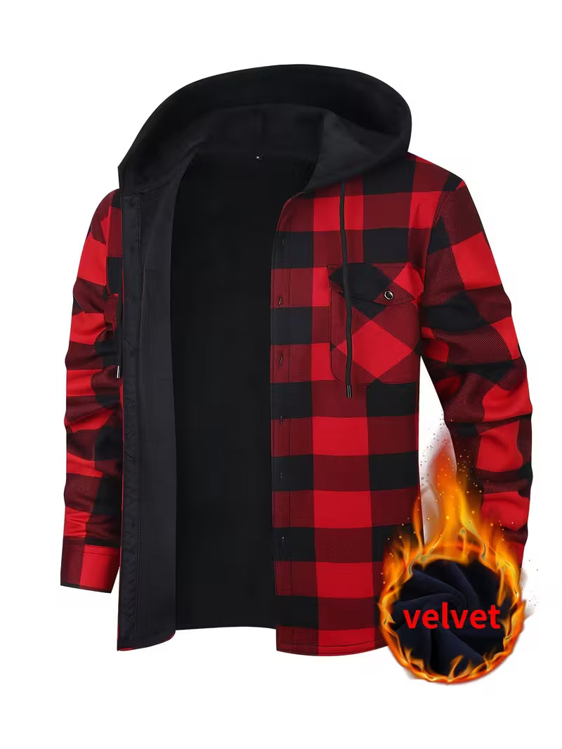 Herre fleece-foret hættetrøje – Afslappet & Sporty