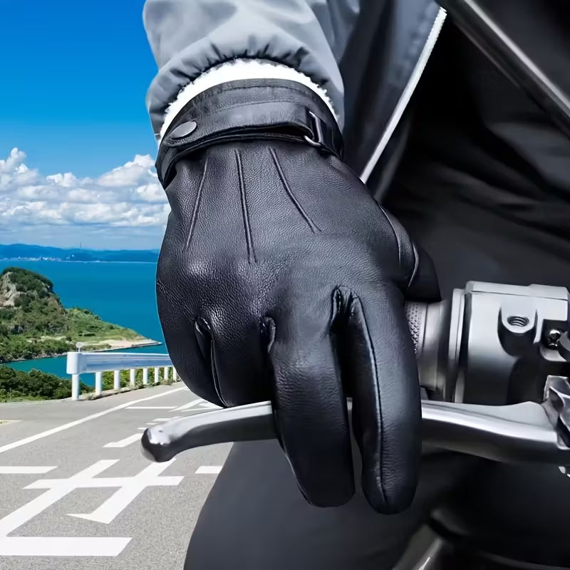 Mænds Læderhandsker – Varm Elegance til Vinteren