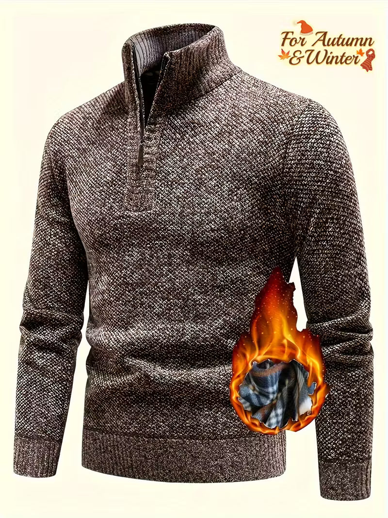 Herre Termisk Fleeceforet Sportstrikket Sweater – Komfort og Funktion i Ét