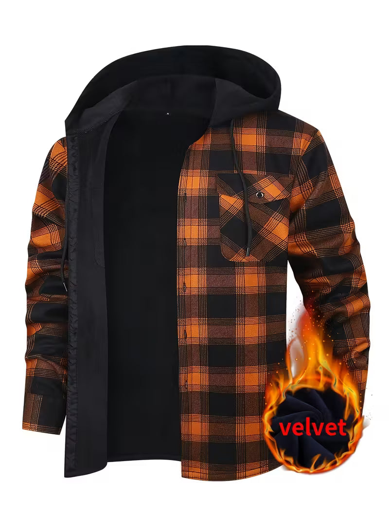 Herre fleece-foret hættetrøje – Afslappet & Sporty