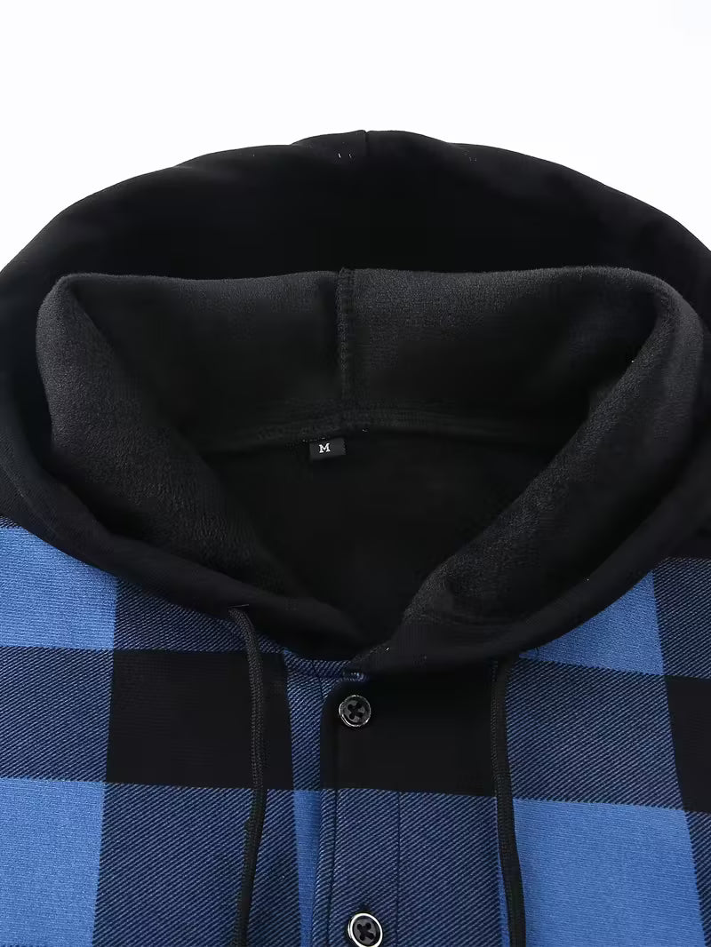 Herre fleece-foret hættetrøje – Afslappet & Sporty