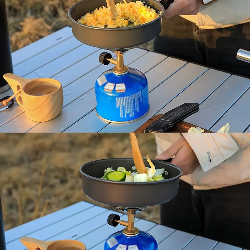 Bærbar Campingkomfur med Vindafviser & Trykregulator