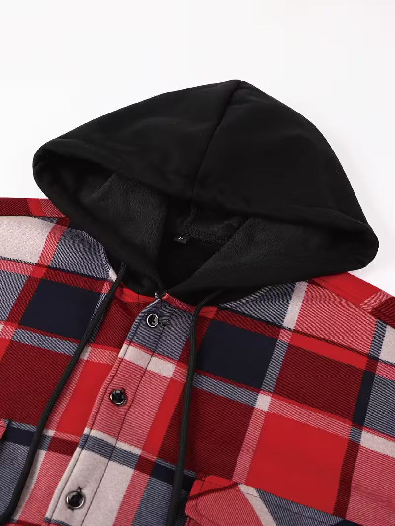 Herre fleece-foret hættetrøje – Afslappet & Sporty