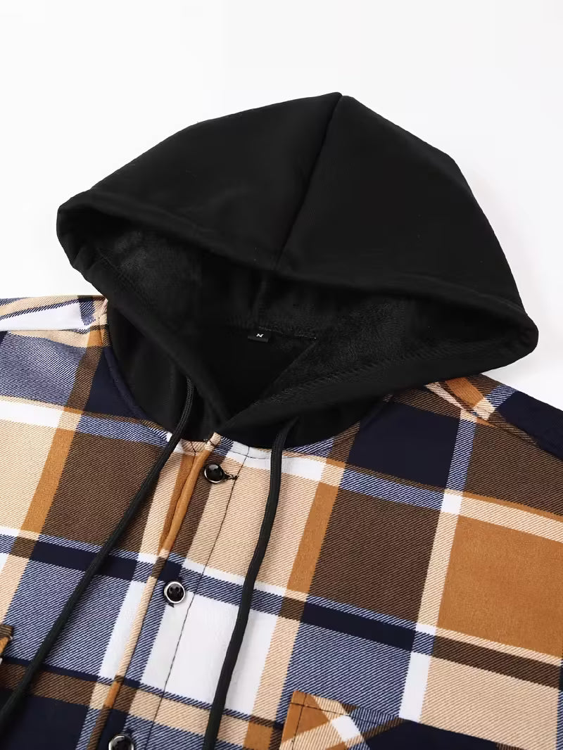 Herre fleece-foret hættetrøje – Afslappet & Sporty