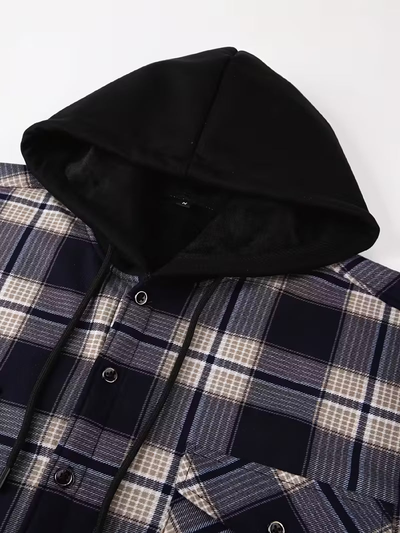 Herre fleece-foret hættetrøje – Afslappet & Sporty