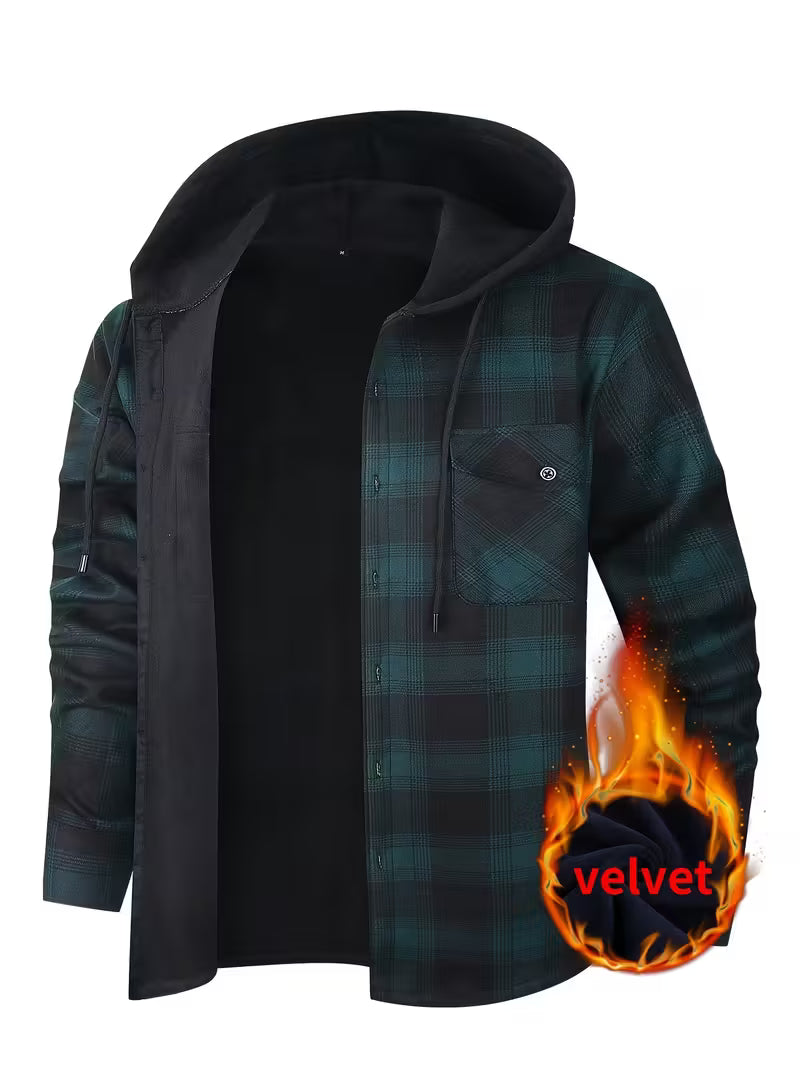 Herre fleece-foret hættetrøje – Afslappet & Sporty