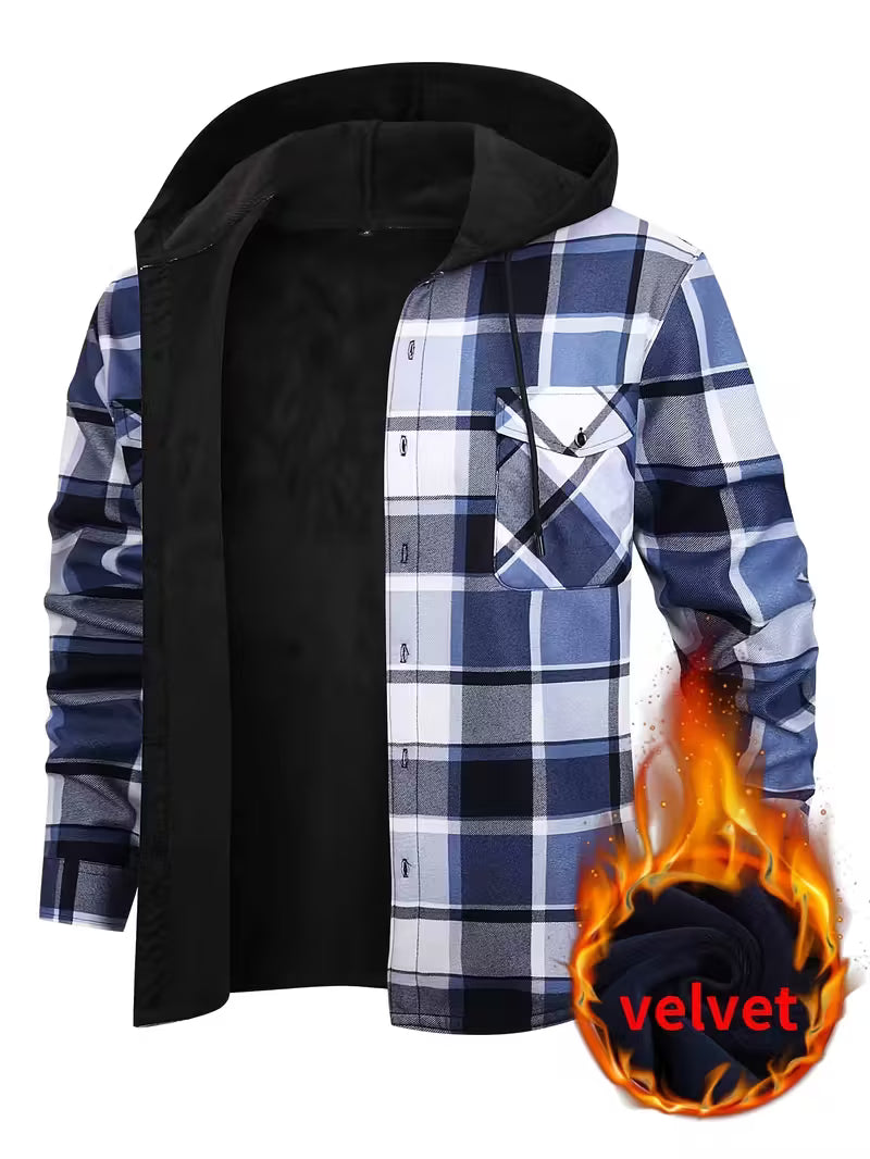 Herre fleece-foret hættetrøje – Afslappet & Sporty