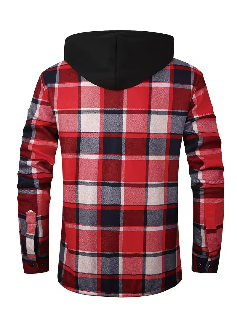 Herre fleece-foret hættetrøje – Afslappet & Sporty