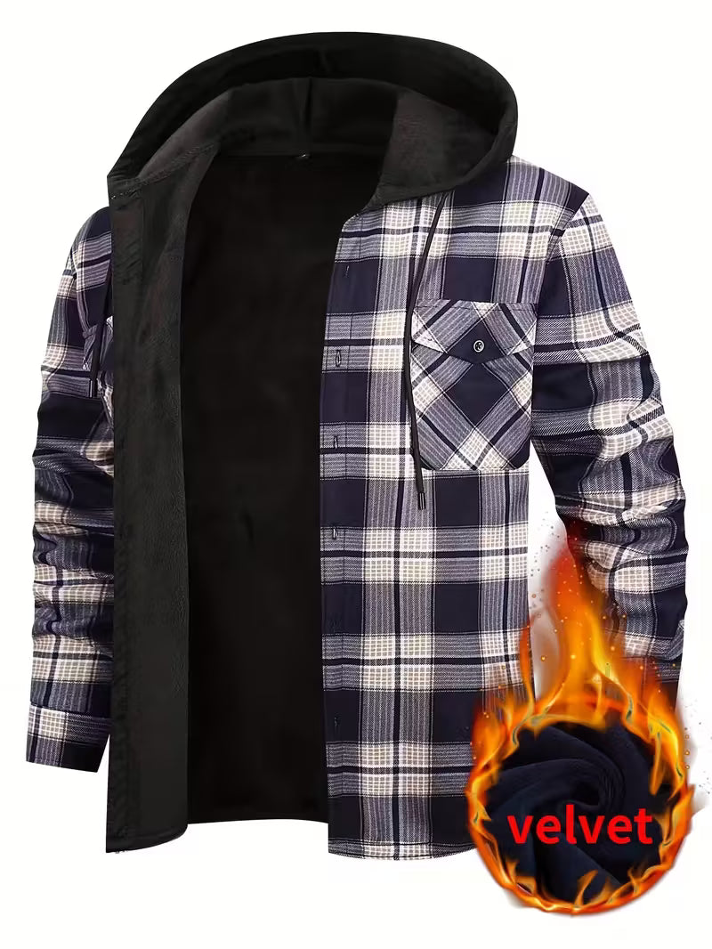 Herre fleece-foret hættetrøje – Afslappet & Sporty