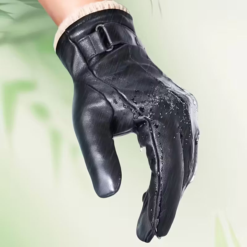 Mænds Læderhandsker – Varm Elegance til Vinteren