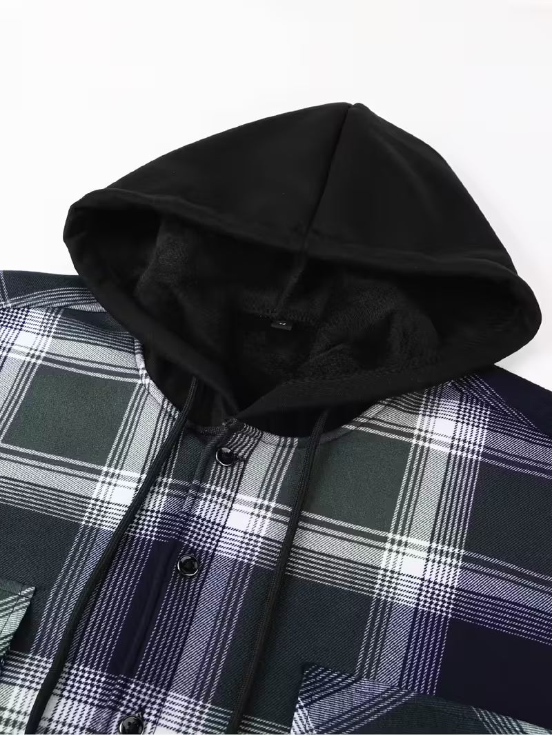 Herre fleece-foret hættetrøje – Afslappet & Sporty