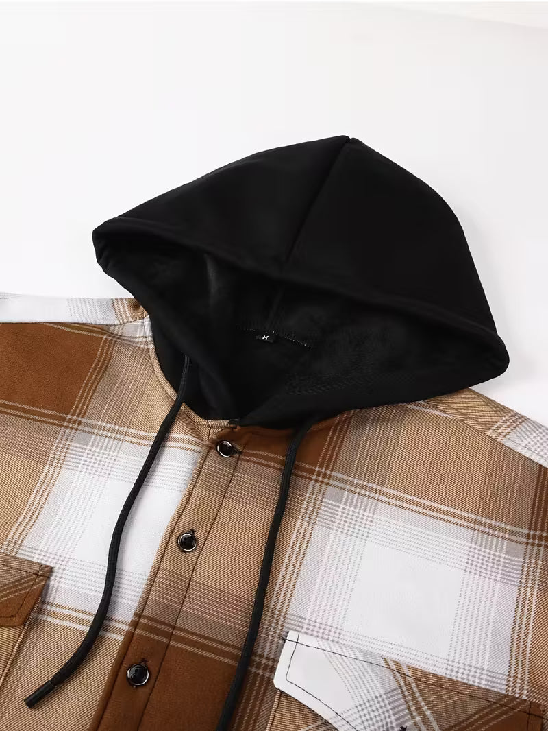 Herre fleece-foret hættetrøje – Afslappet & Sporty