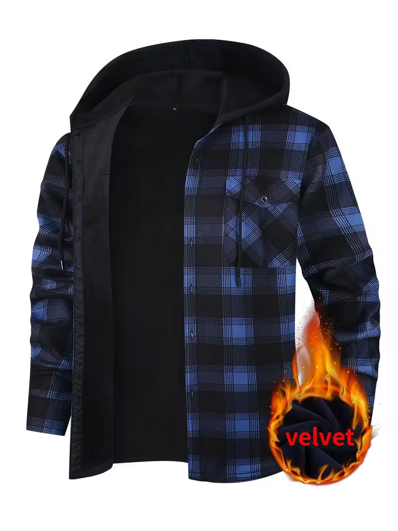 Herre fleece-foret hættetrøje – Afslappet & Sporty