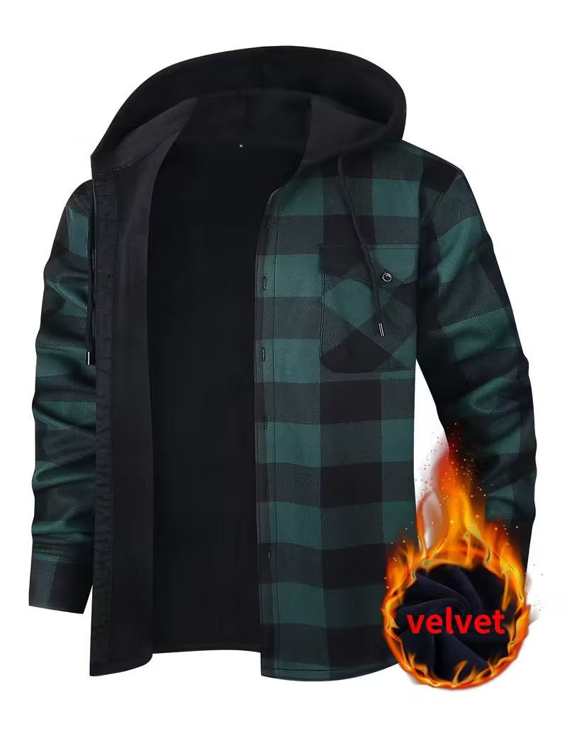 Herre fleece-foret hættetrøje – Afslappet & Sporty